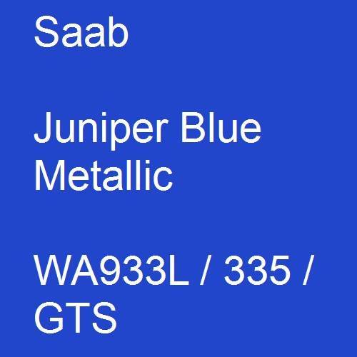 Saab, Juniper Blue Metallic, WA933L / 335 / GTS.